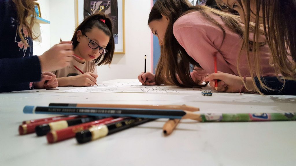 Teen art likovne radionice za osnvnoškolce Omart radionice