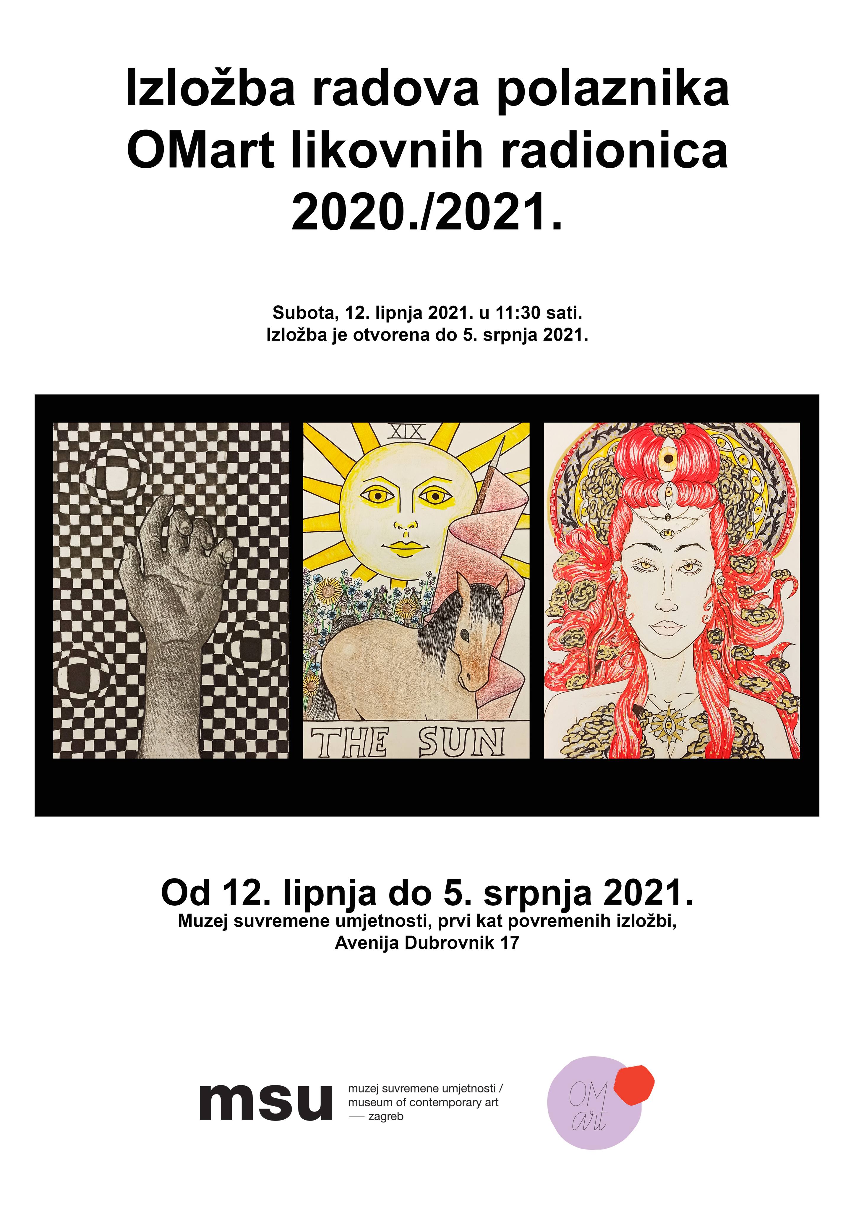 Izložba radova polaznika likovnih radionica 2020./2021.